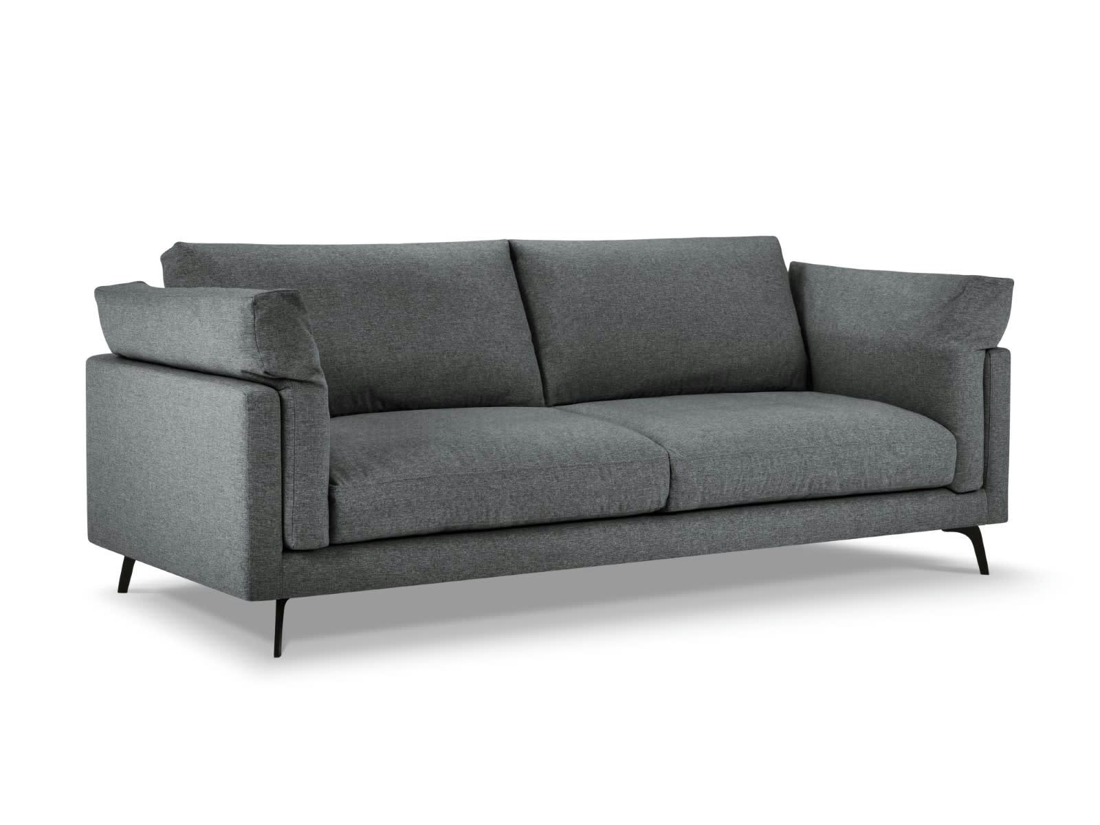 CAMILLE - Canapé 3 places en Tissu Structurel Gris