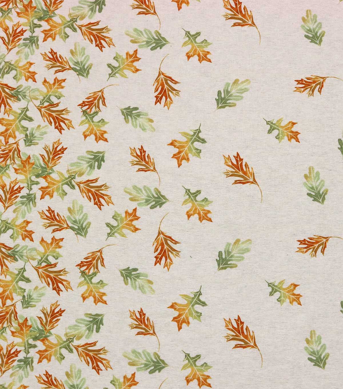 Gradient Leaves On White Super Snuggle Flannel Fabric