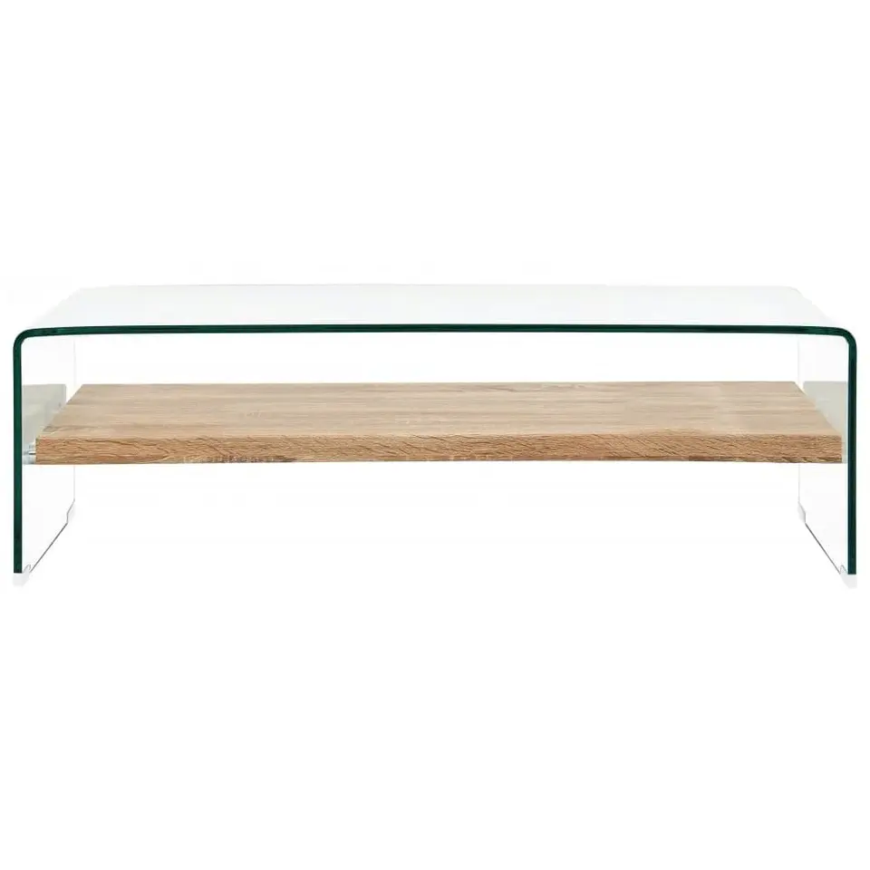 vidaXL - Salontafel - Transparent - Glas - 98 x 45 x 31 cm