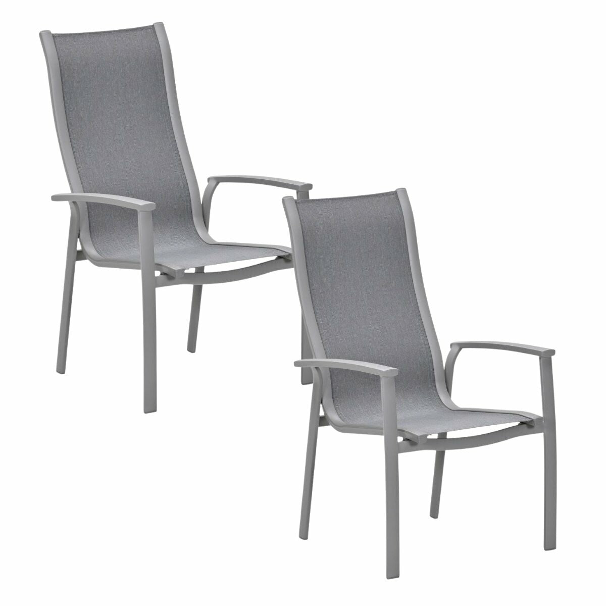 Garden Impressions Tuinstoel Hilly stapelbaar taupe - 2 stuks