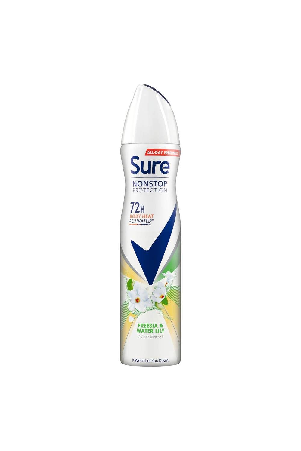 Sure Women 'Antiperspirant' 72H Protection Freesia & Water Lily Deo,6x250ml
