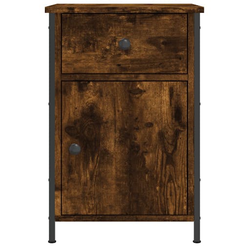 NNEVL Bedside Cabinets 2 pcs Smoked Oak 40x42x60 cm Engineered Wood