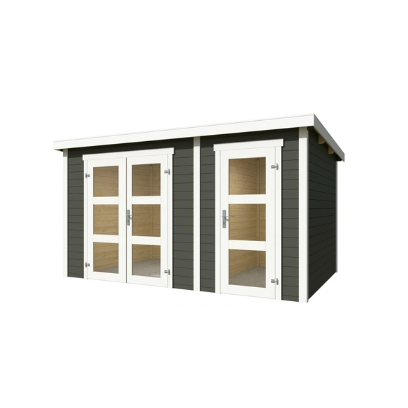 Blockbohlenhaus »Zambezi«, BxHxT: 400 x 211 x 259,7 cm (Außenmaß inkl. Dachüberstand), grün