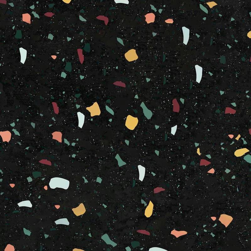 TERRAZZO NOTTE - Crédence cuisine Fond de hotte ALU L60xH70cm Multicolore Pierre