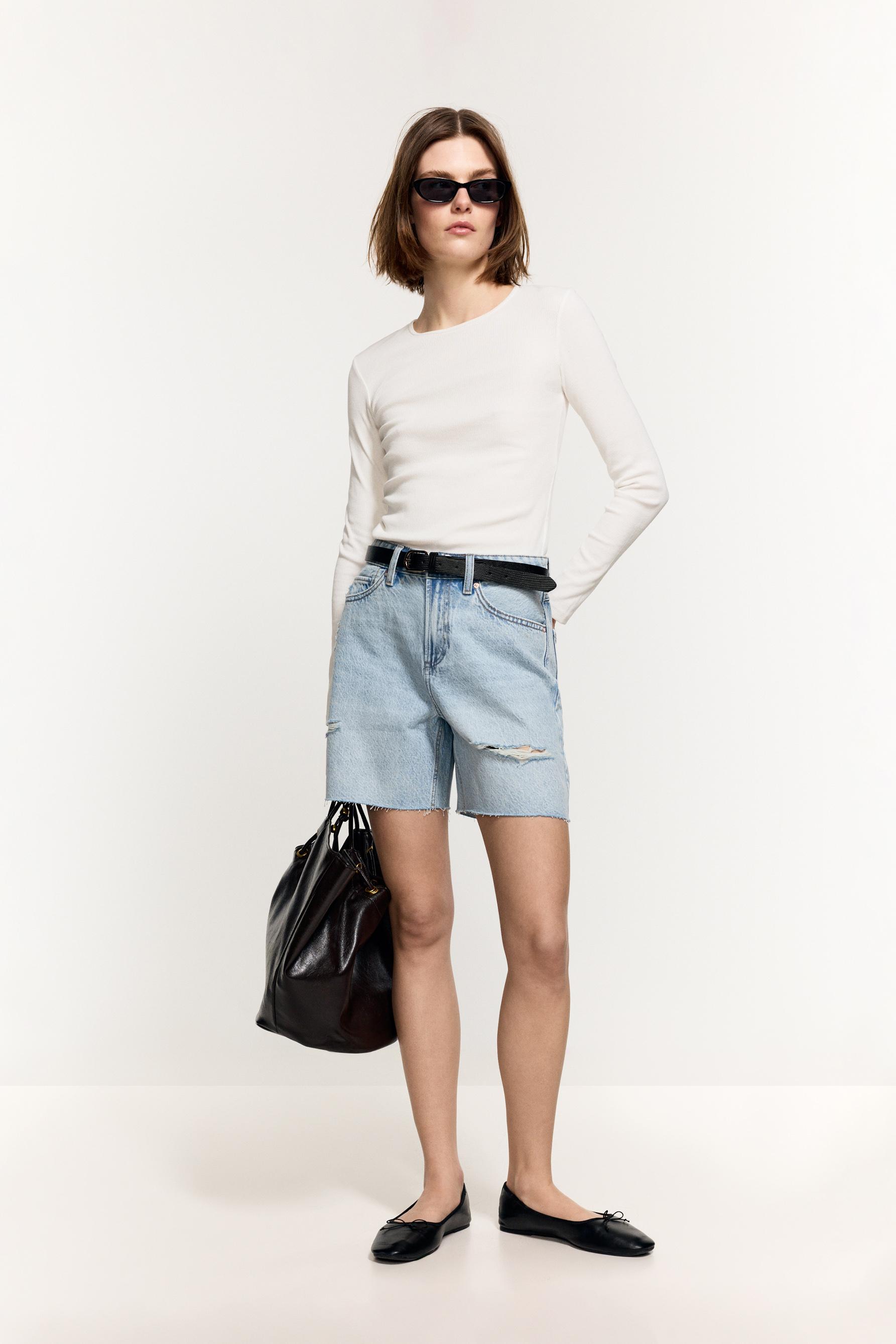 Short denim rotos