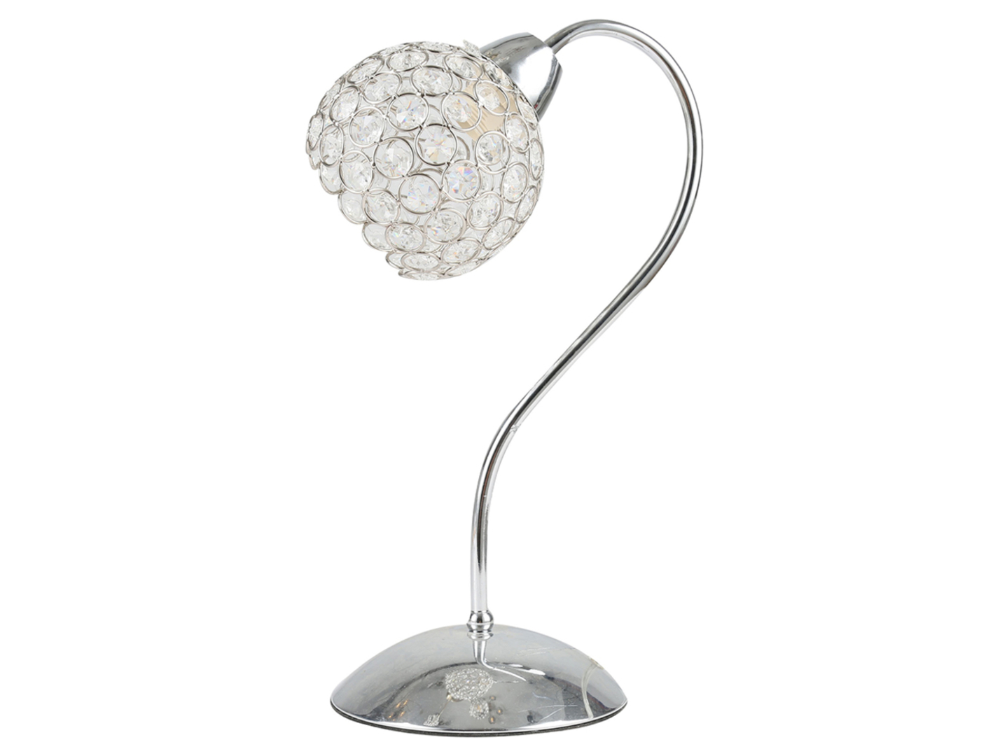 Lampa stołowa stalowa srebrna