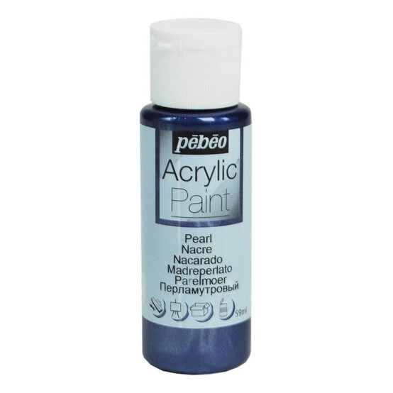 Pebeo Night Blue Pearl Acrylic Craft Paint 59ml