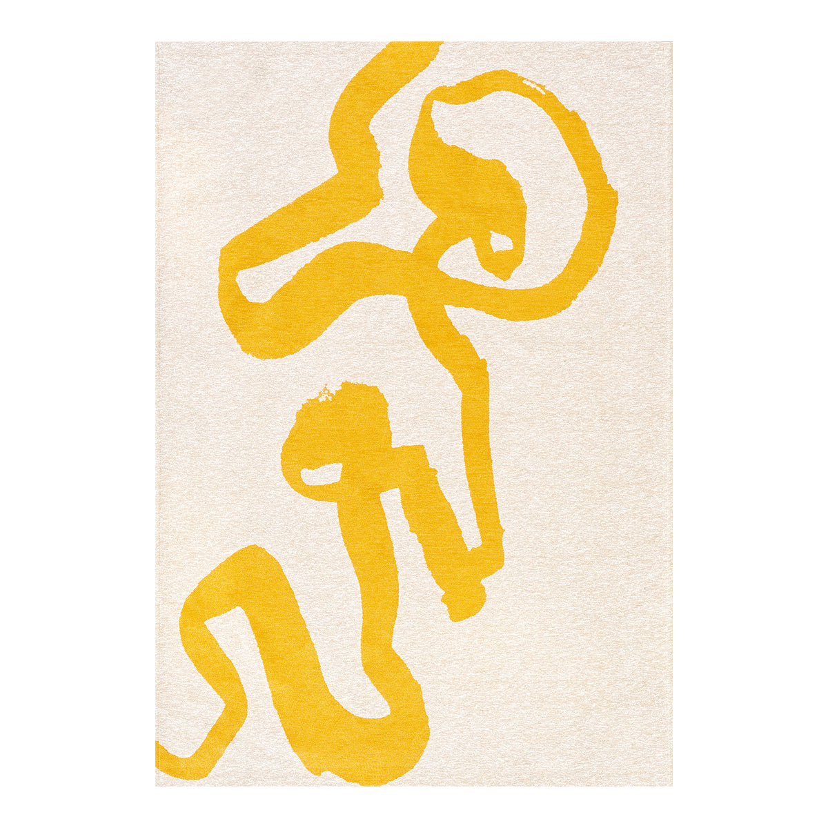 Ecorugs vloerkleed Pure Yellow - geel - 80x150cm
