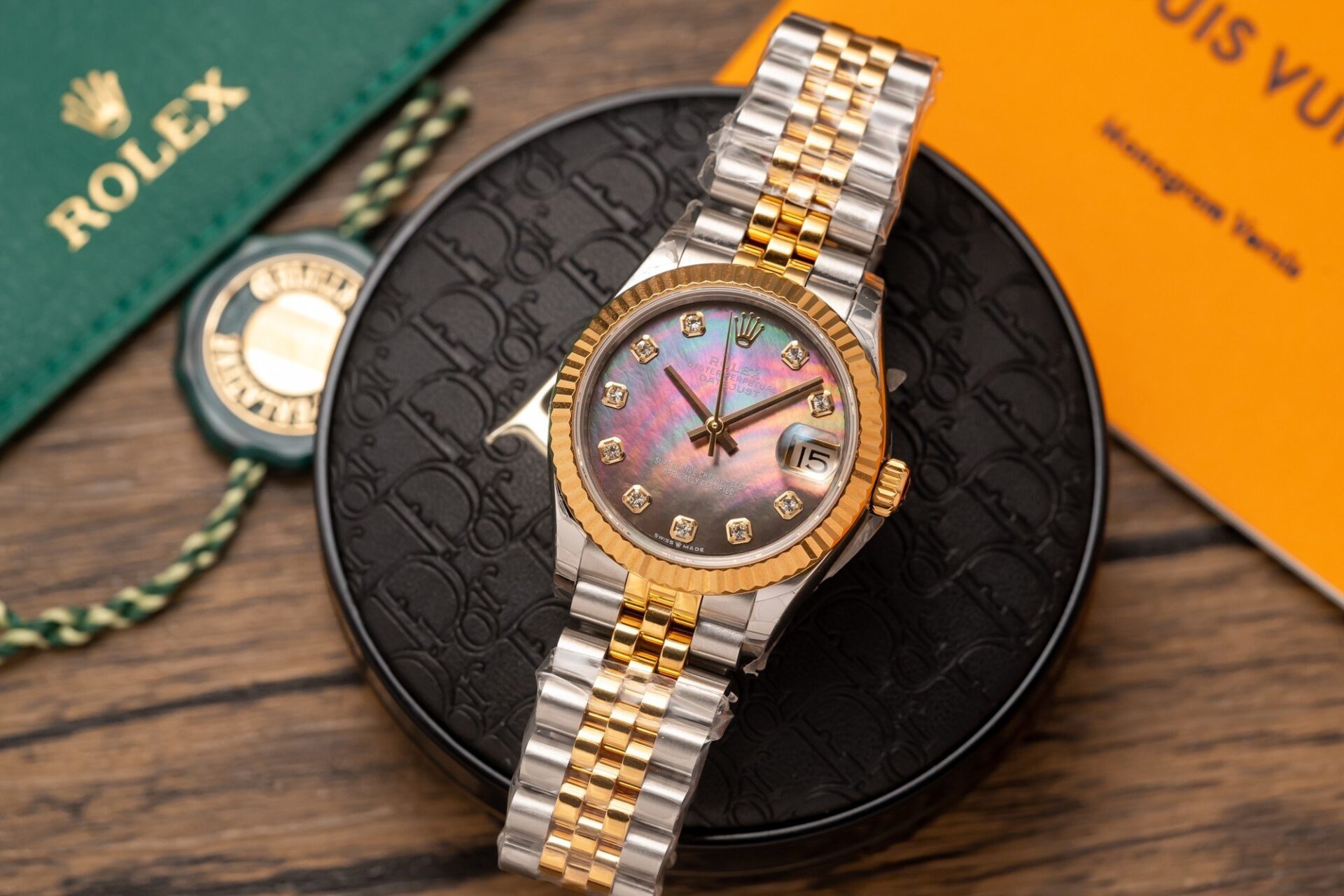 Rolex Datejust 278273 SS/YG Plated Dark MOP Dial CZ Diamonds 31mm Jub AAA Replica