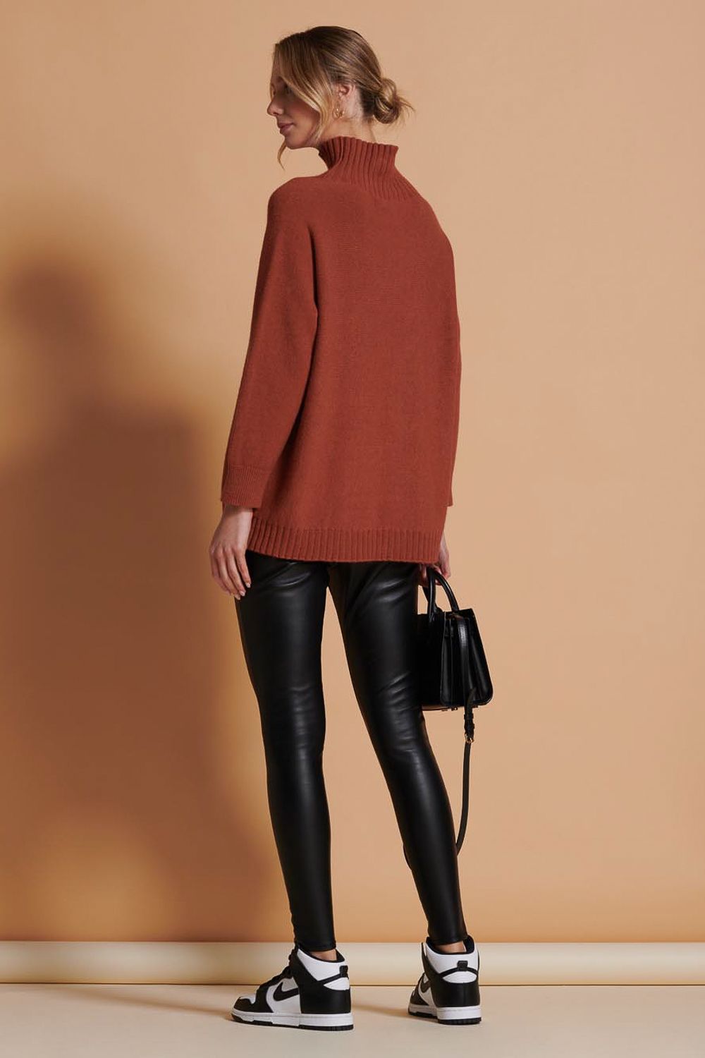 Jolie Moi Loose Fit High Neck Jumper