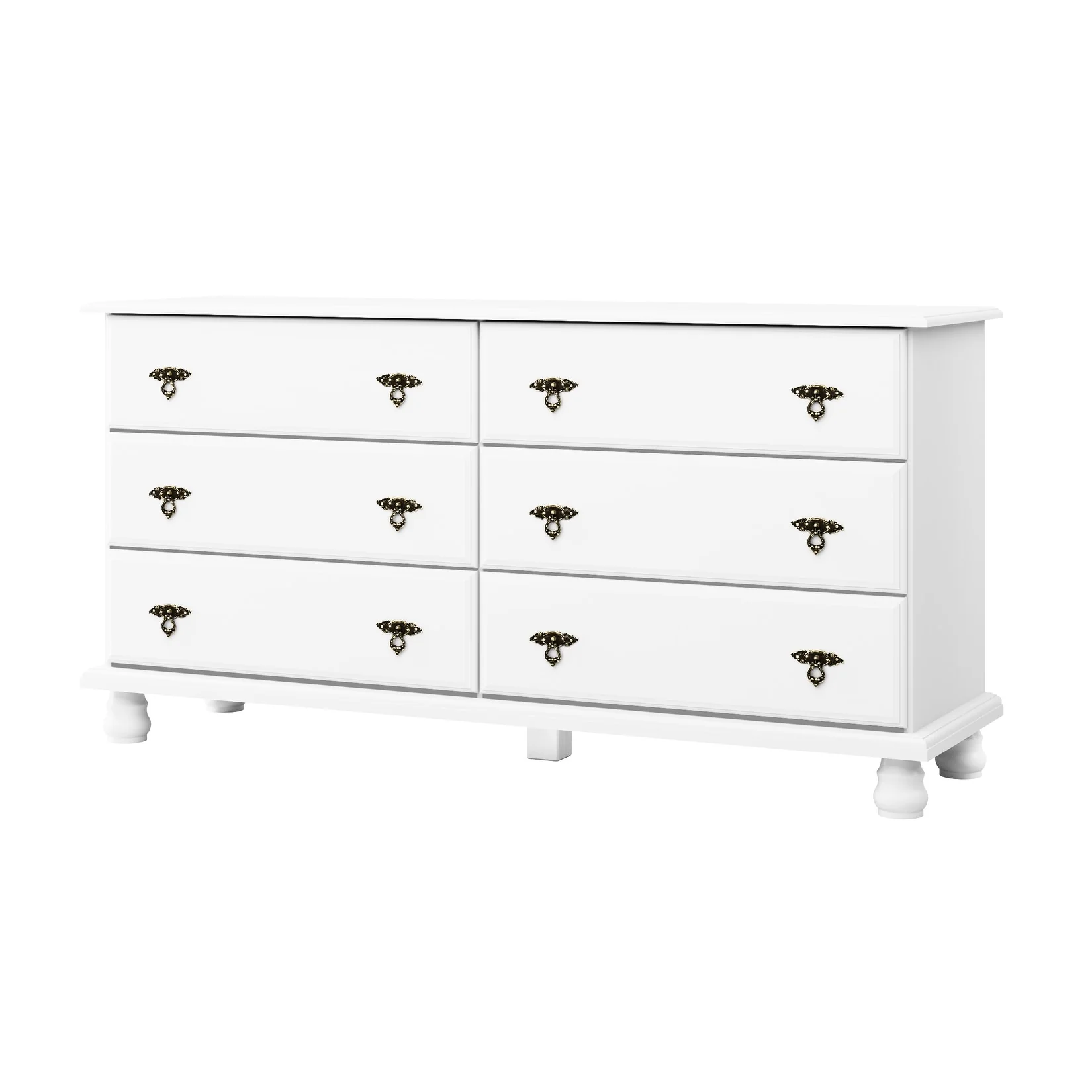 Palace Imports 100% Solid Wood Traditional Kyle 6-Drawer Dresser with Optional Mirror