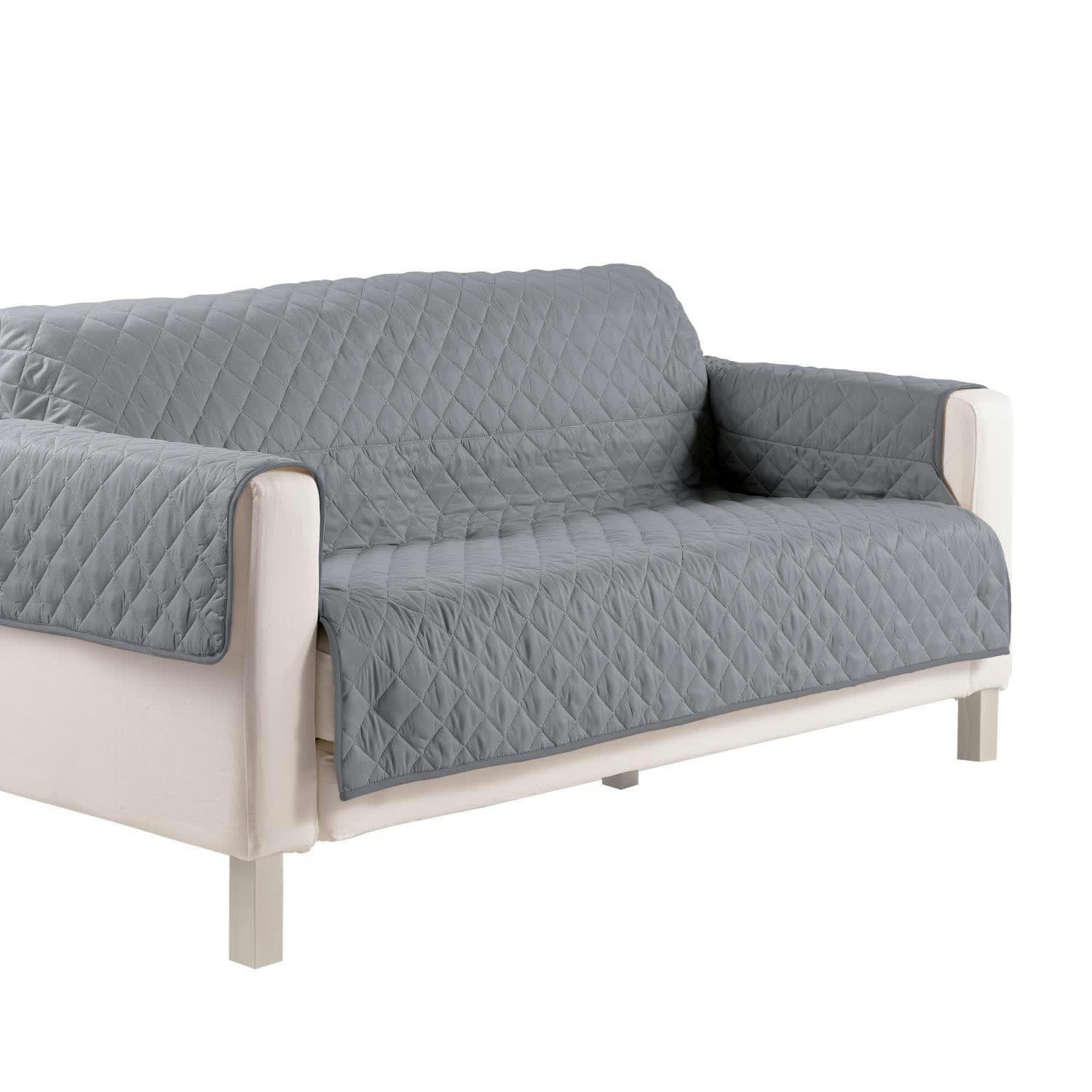 CANAPE - Protege  en polyester gris 223 x 179