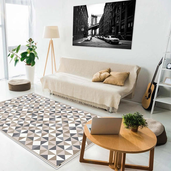 Vinyl Teppich »Haakon«, BxL:203 cm x 136 cm, beige|grau