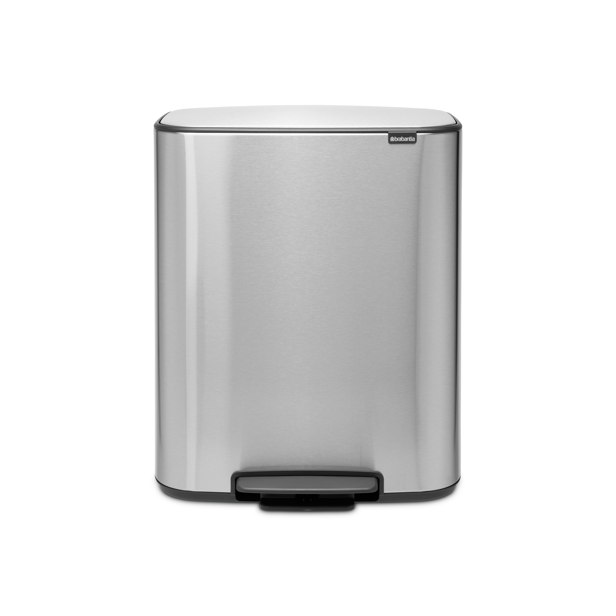 Brabantia Bo Pedaalemmer, met 2 binnenemmers, 2 x 30 liter - Matt Steel Fingerprint Proof