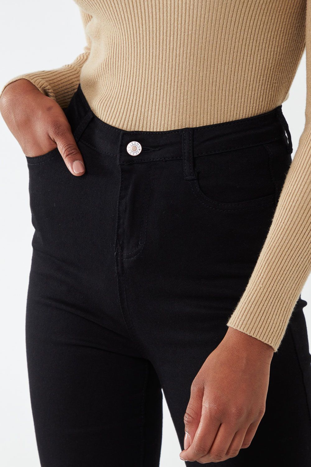 Blue Vanilla High Waist Flare Trousers