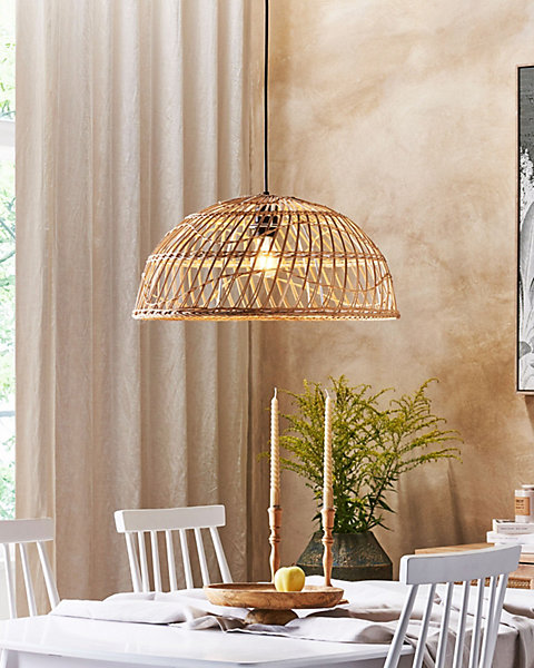 Lampe suspension RAVINE Rotin Naturel
