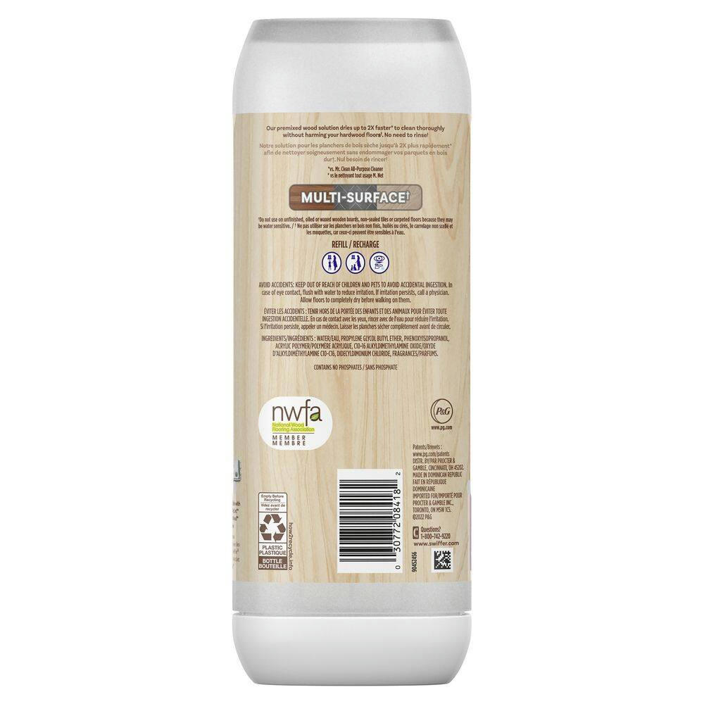 Swiffer PowerMop Wood Floor Cleaner Liquid Refill, Sandalwood, 750-ml