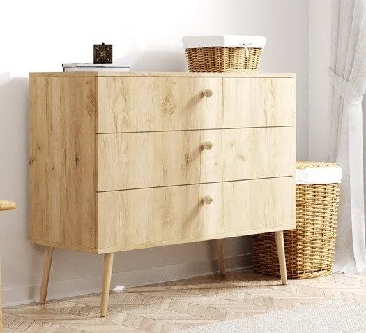 Komoda z szufladami boho - Dąb craft złoty