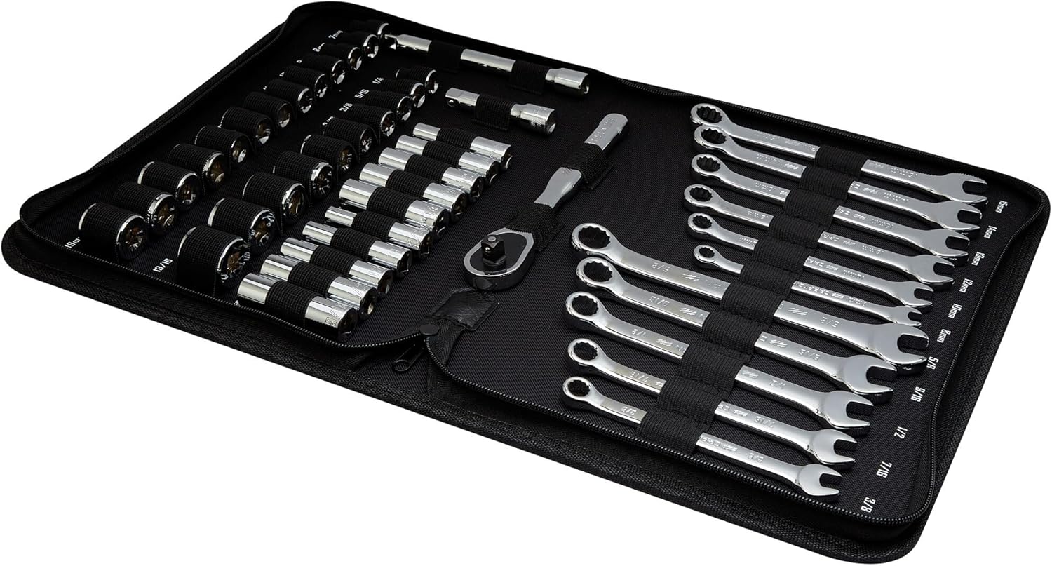 CRAFTSMAN Mobile Mechanics Tool Set, 3/8 Inch Drive, 72 Tooth Ratchet, 47 Piece (CMMT12119)