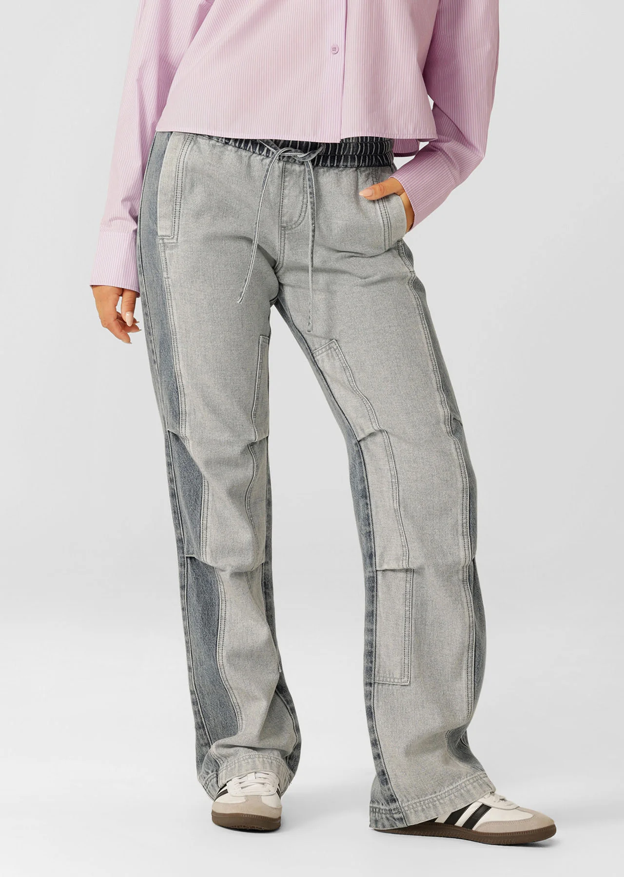 Two Tone Denim Flashdance Pants