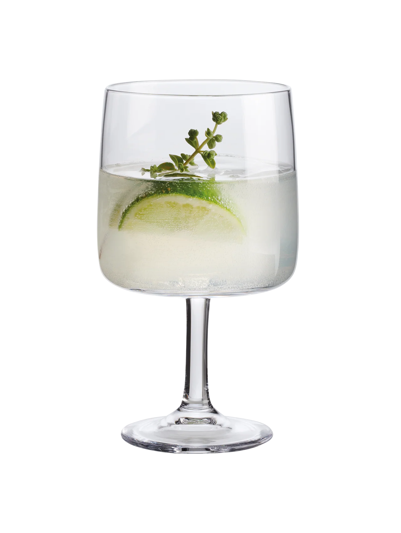 stielglas, clear