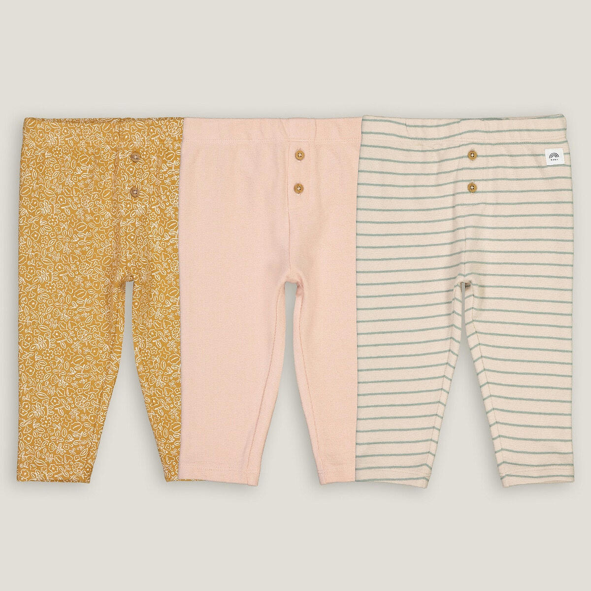 Lot de 3 leggings en coton fantaisie