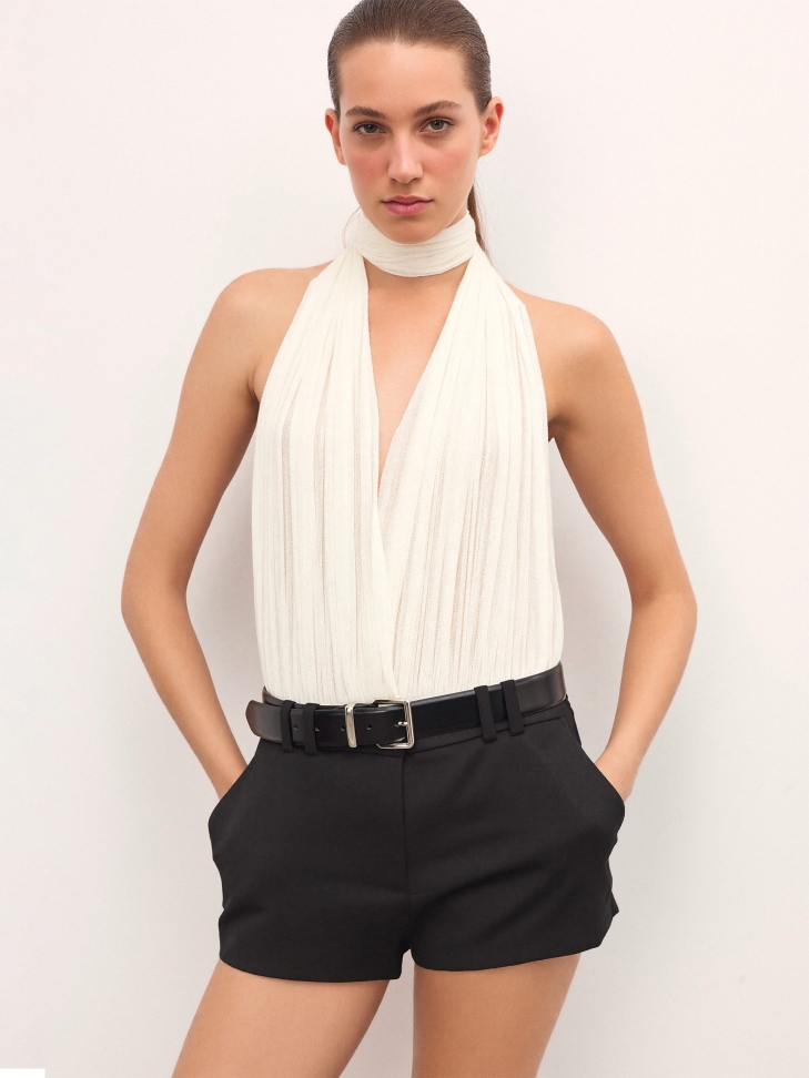 Classic black leather belt