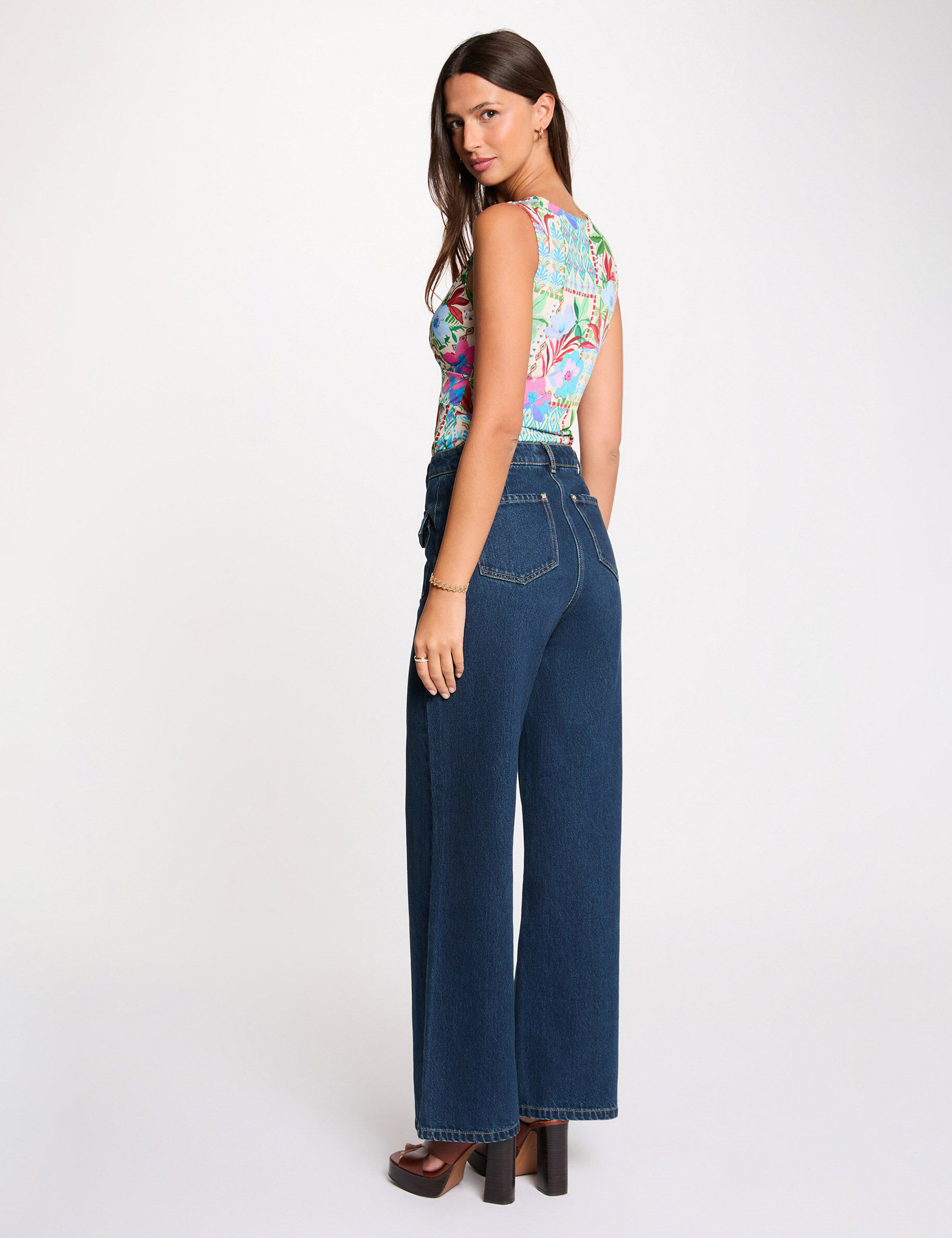 Sleeveless Fitted T-Shirt Multicolor Women