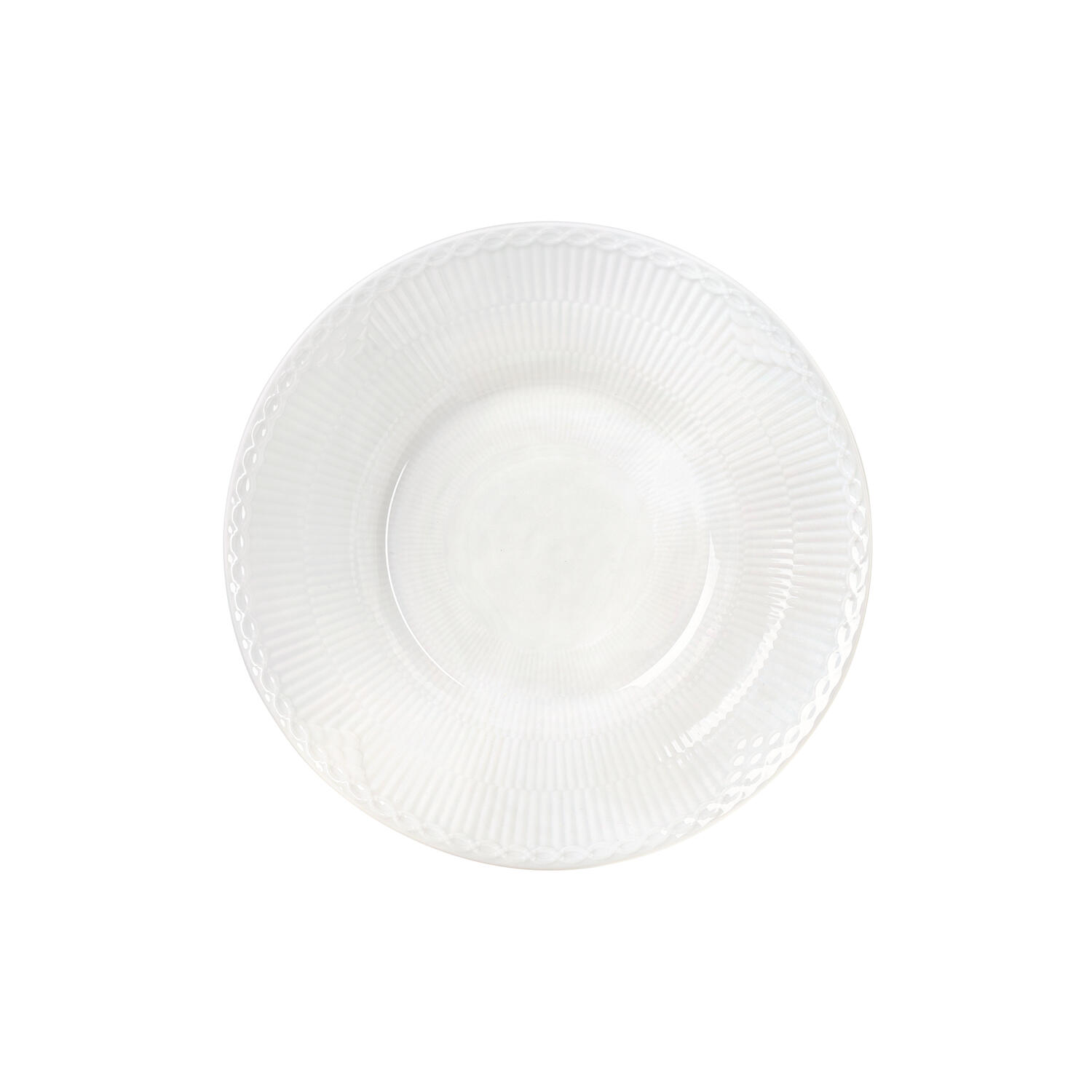 Hvid Halvblonde dyb tallerken ø 24 cm