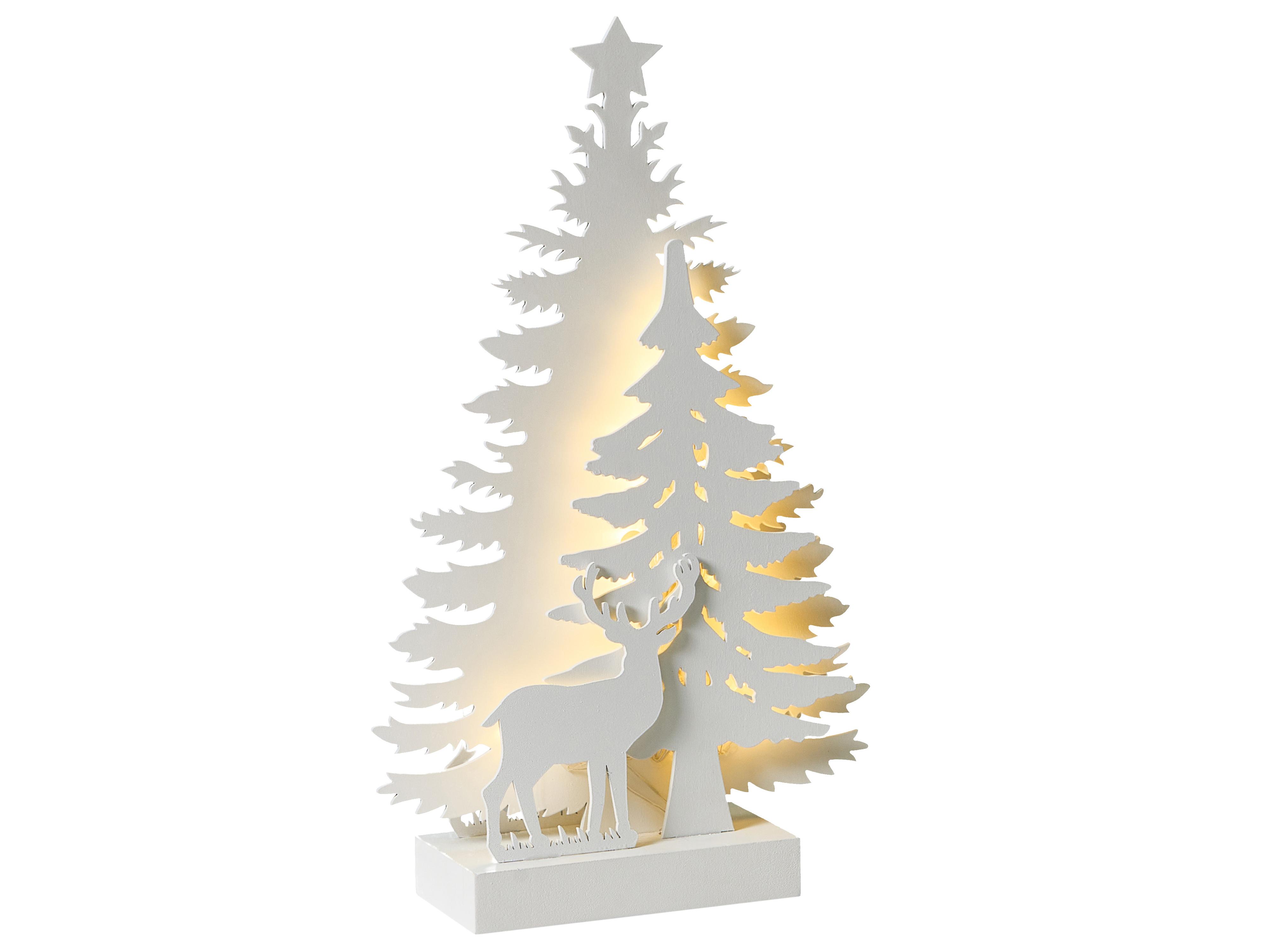 Christmas Decoration LED FEMAN Christmas Tree Reindeer 36 cm White