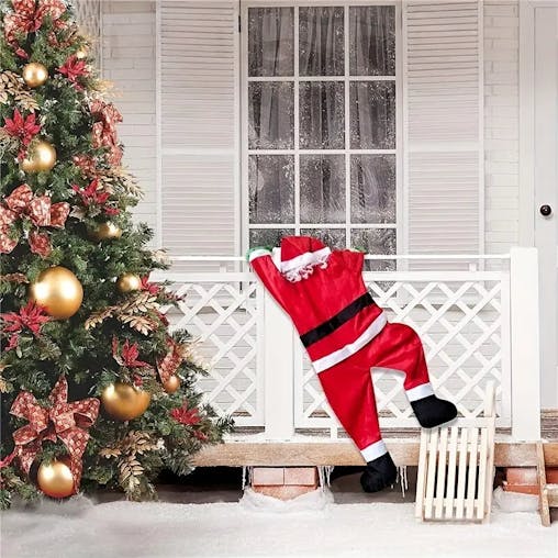 NNETM The Jolly Ascent: Santa Claus Climbing Christmas Cheer
