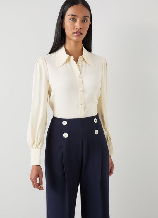 Sonya Cream Crepe Blouse