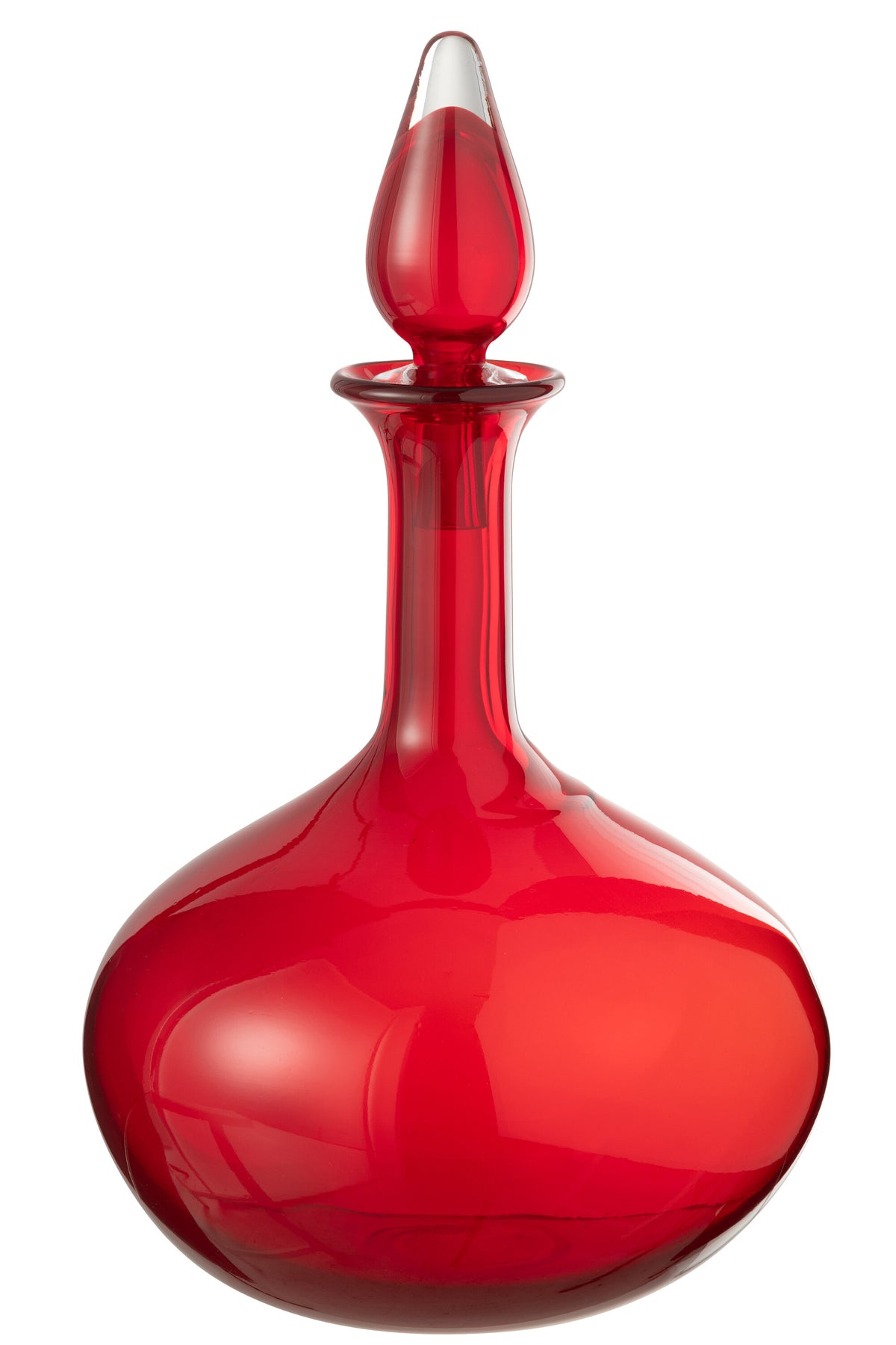J-Line vaas   stop Fles - glas - rood - Ø 26.5 cm