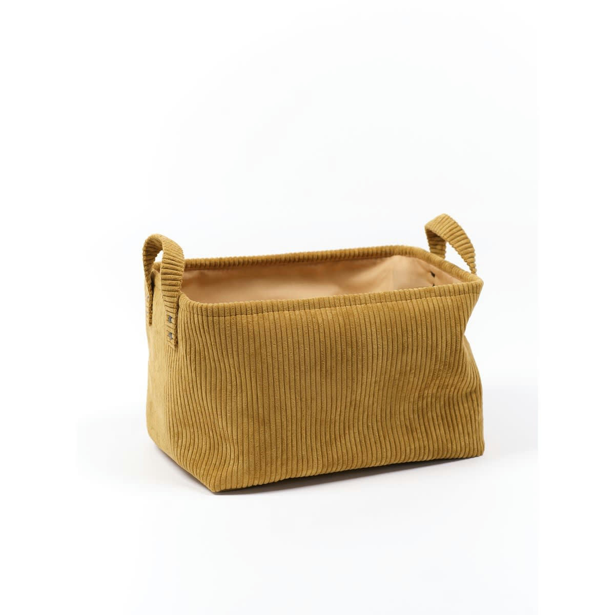 - Panier de rangement en velours marron