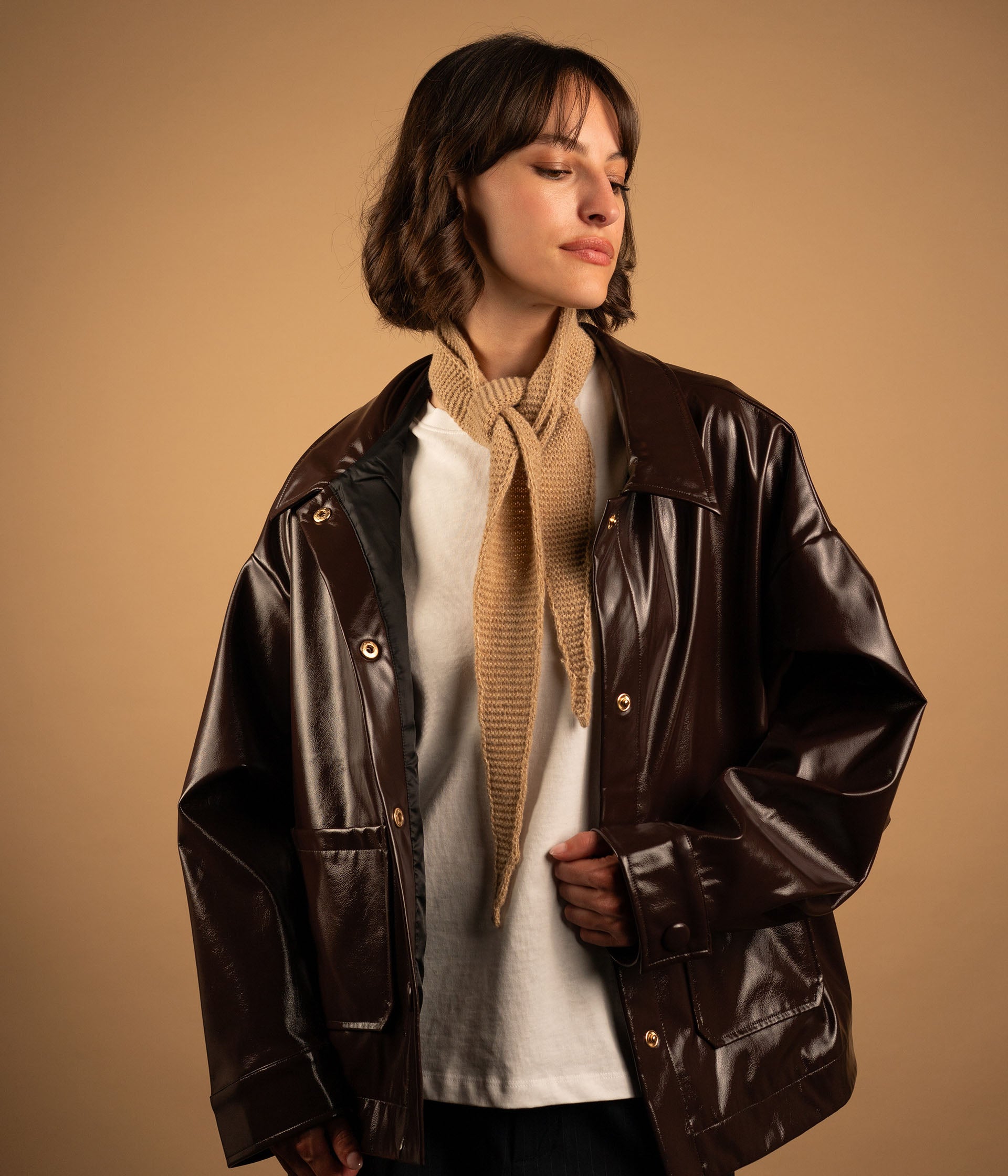 Echarpe fine Marie beige