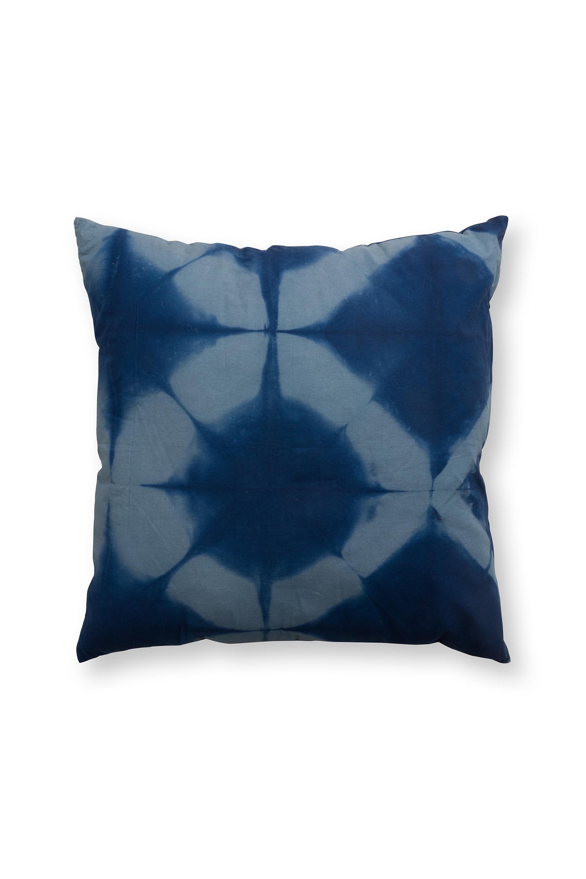 vtwonen - Sierkussen Tie Dye - Blauw, Wit - 60x60cm