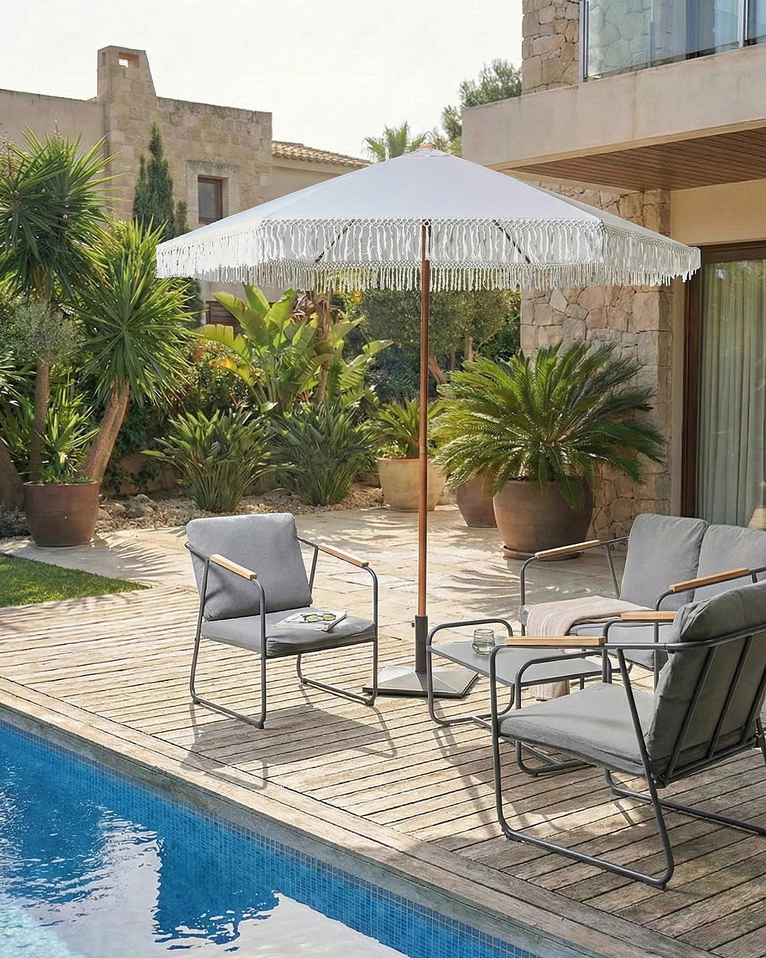 Market Parasol 258 cm MURASA White