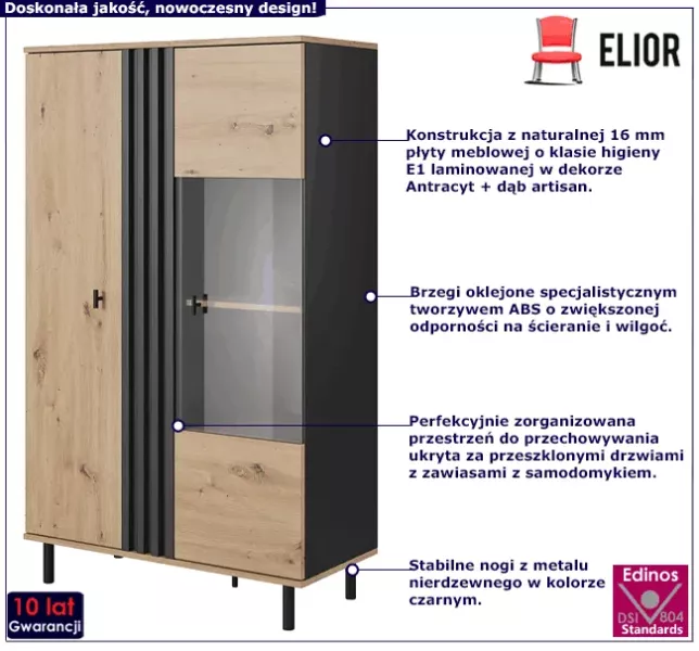 Witryna na nóżkach do salonu - Avlo