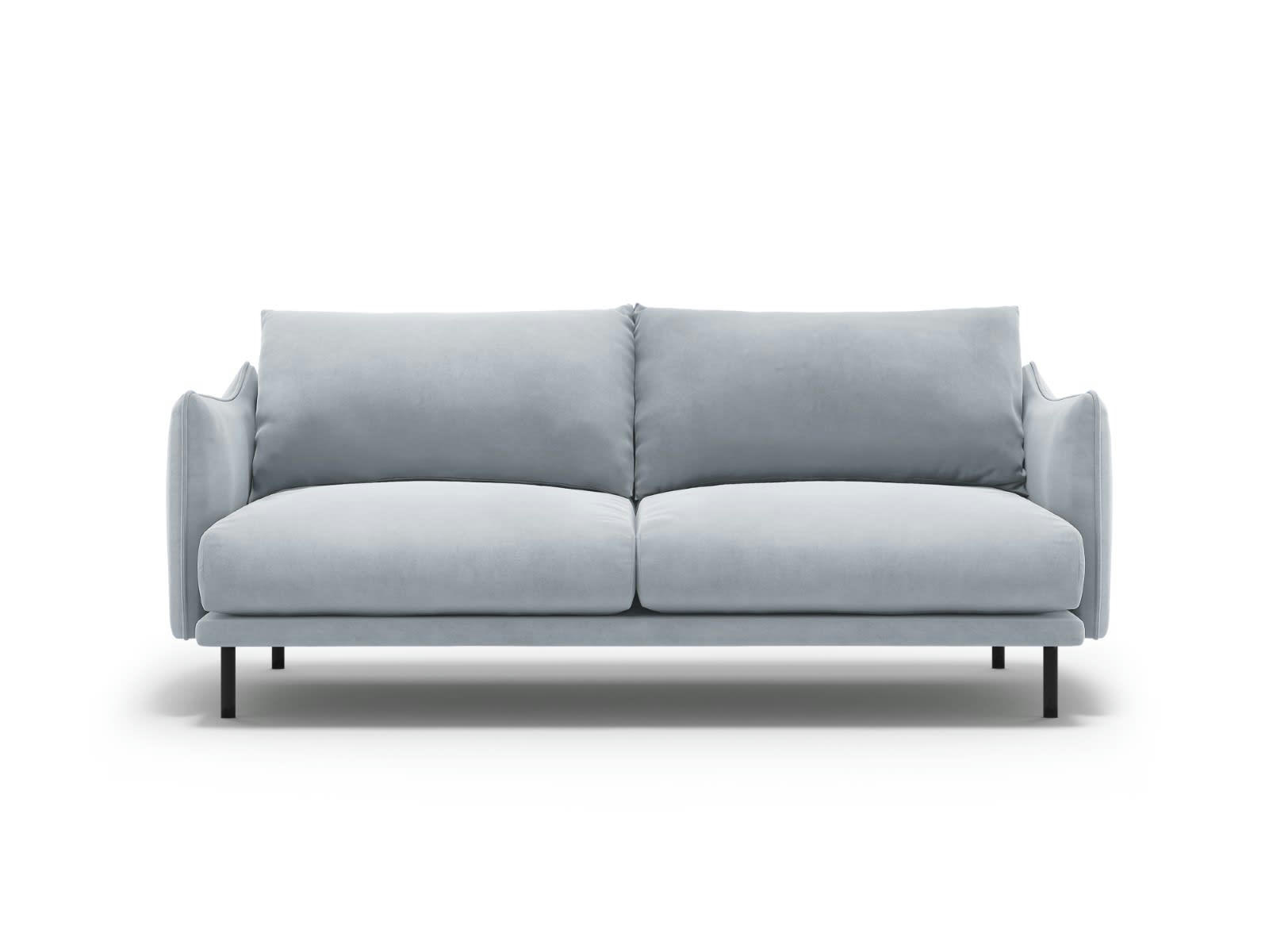 PARIS - Canapé 3 places en Velours Bleu Clair