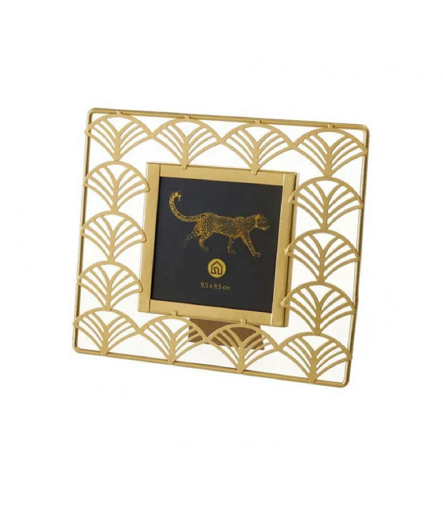 OR - Cadre photo à poser en métal doré 9,5x9,5cm