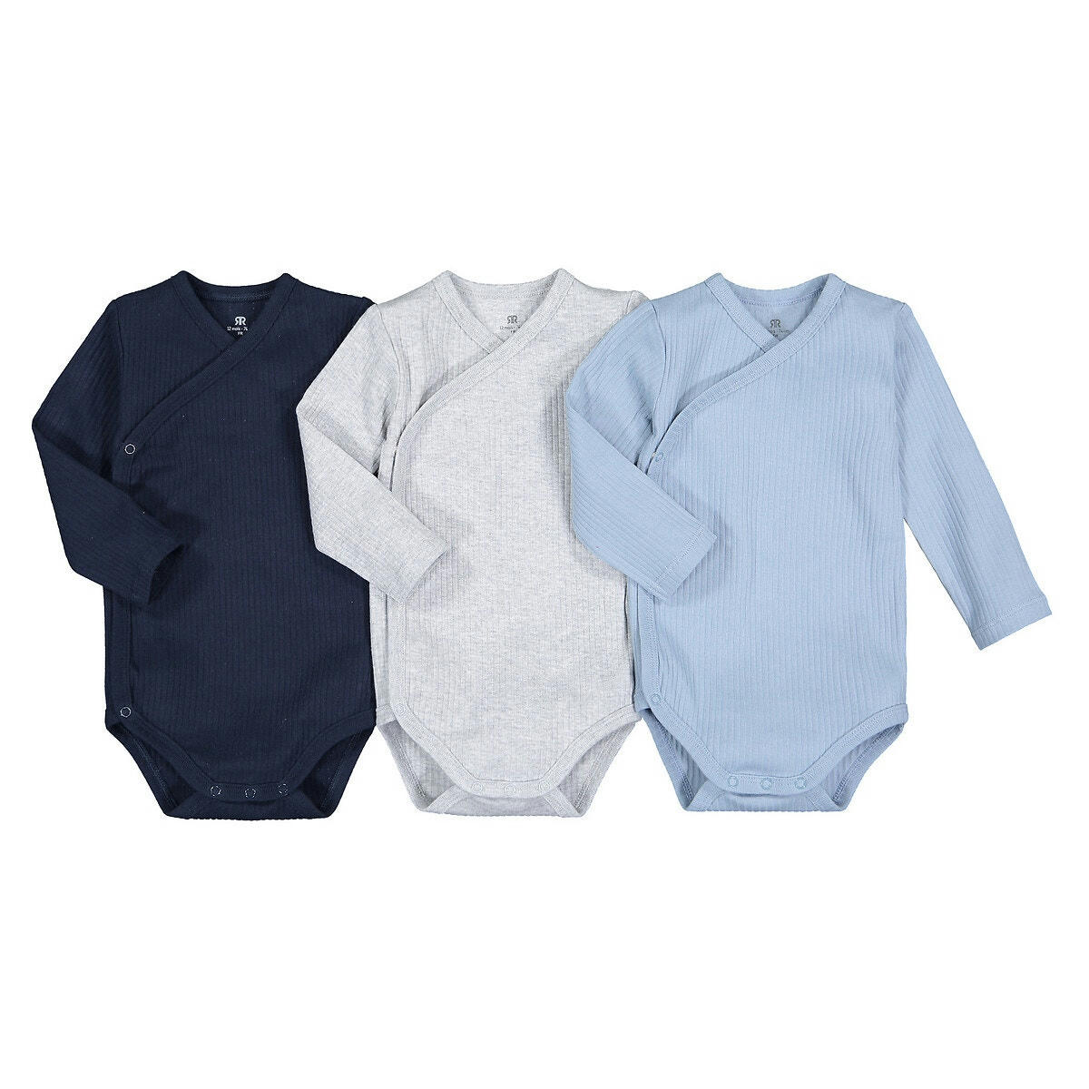 Lot de 3 bodies naissance en coton bio