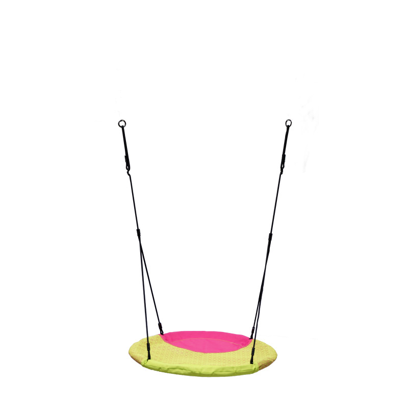 Siège de balançoire nid Winkoh magenta et vert citron
