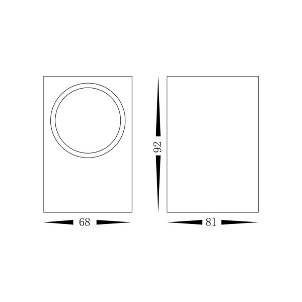 Kinkiet zewnętrznyczarny BOKA 1xGU10x40W IP44 Eko-Light