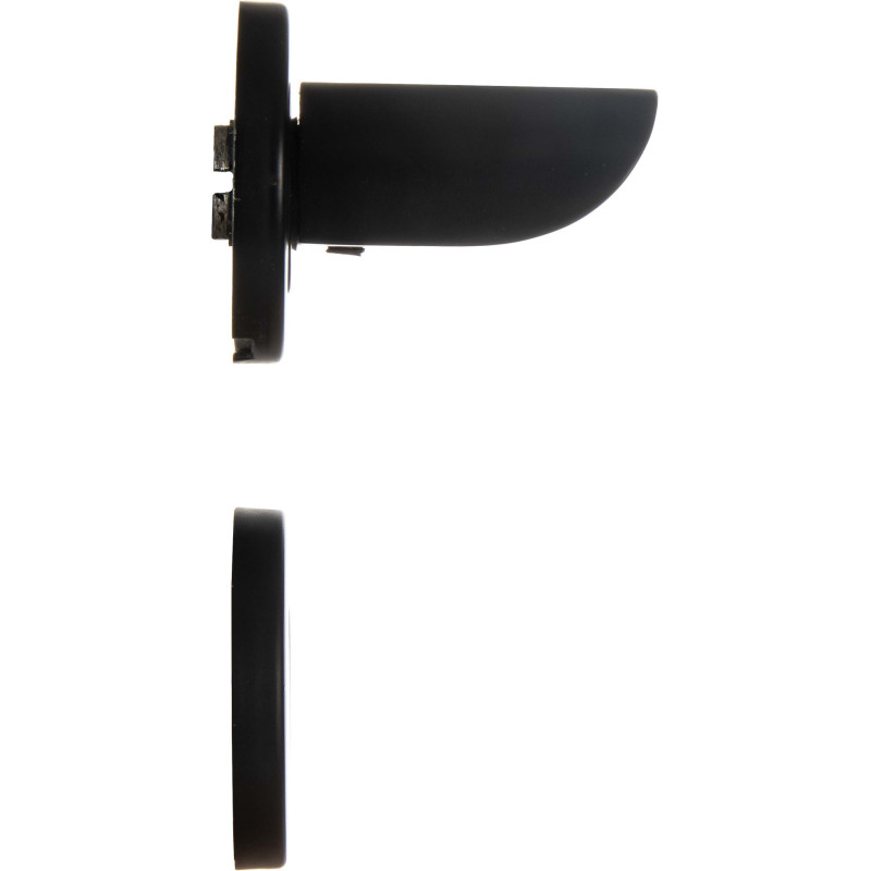 Poignée de porte 694 avec rosace et entrée noire LINEA BERTOMANI
