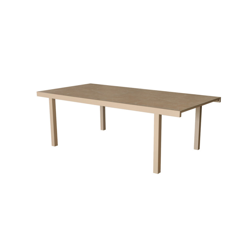 Table de jardin extensible Livia sable 226-339 x 110 x 75 cm