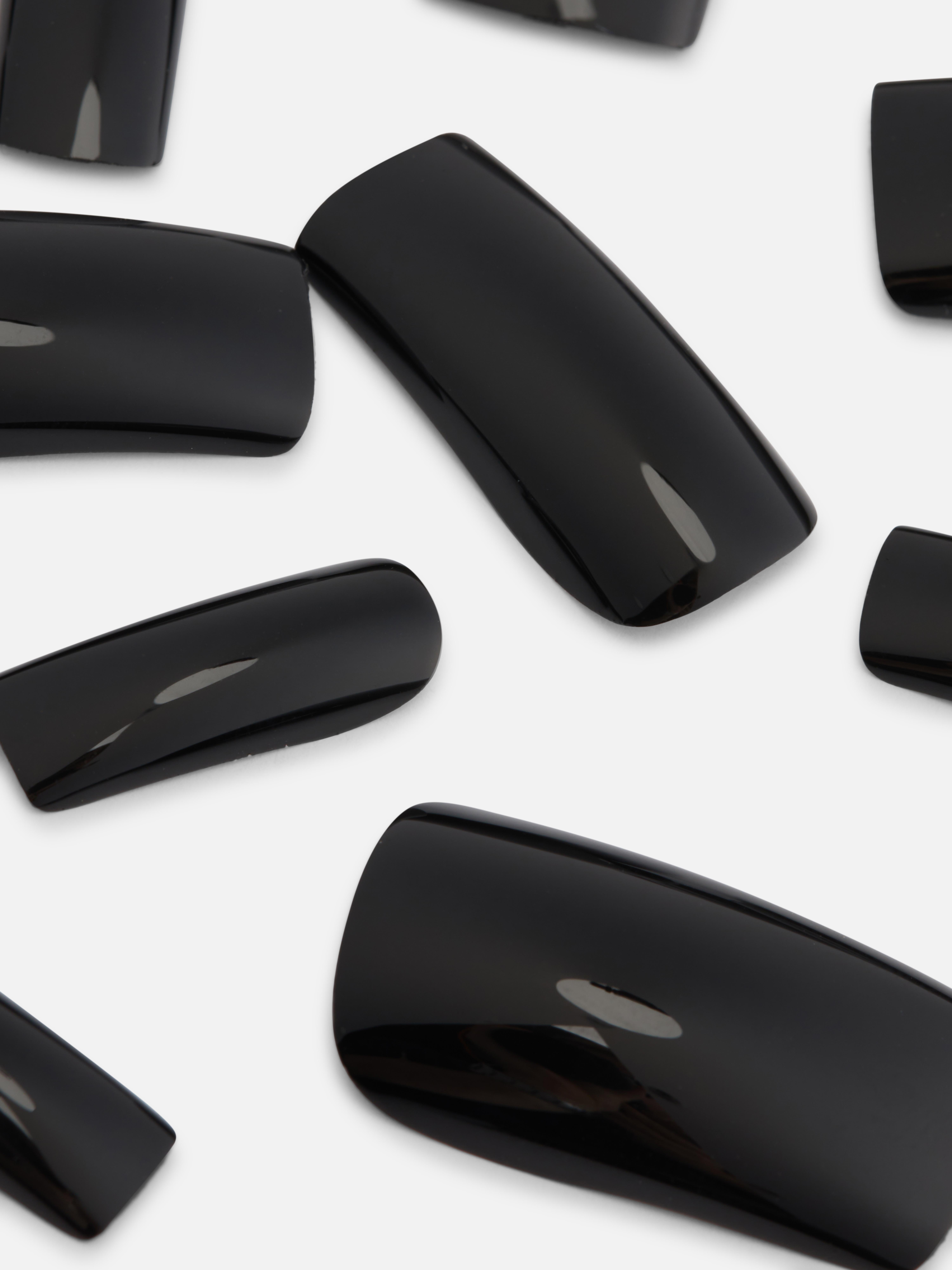 PS... Long Square Gloss Faux Nails