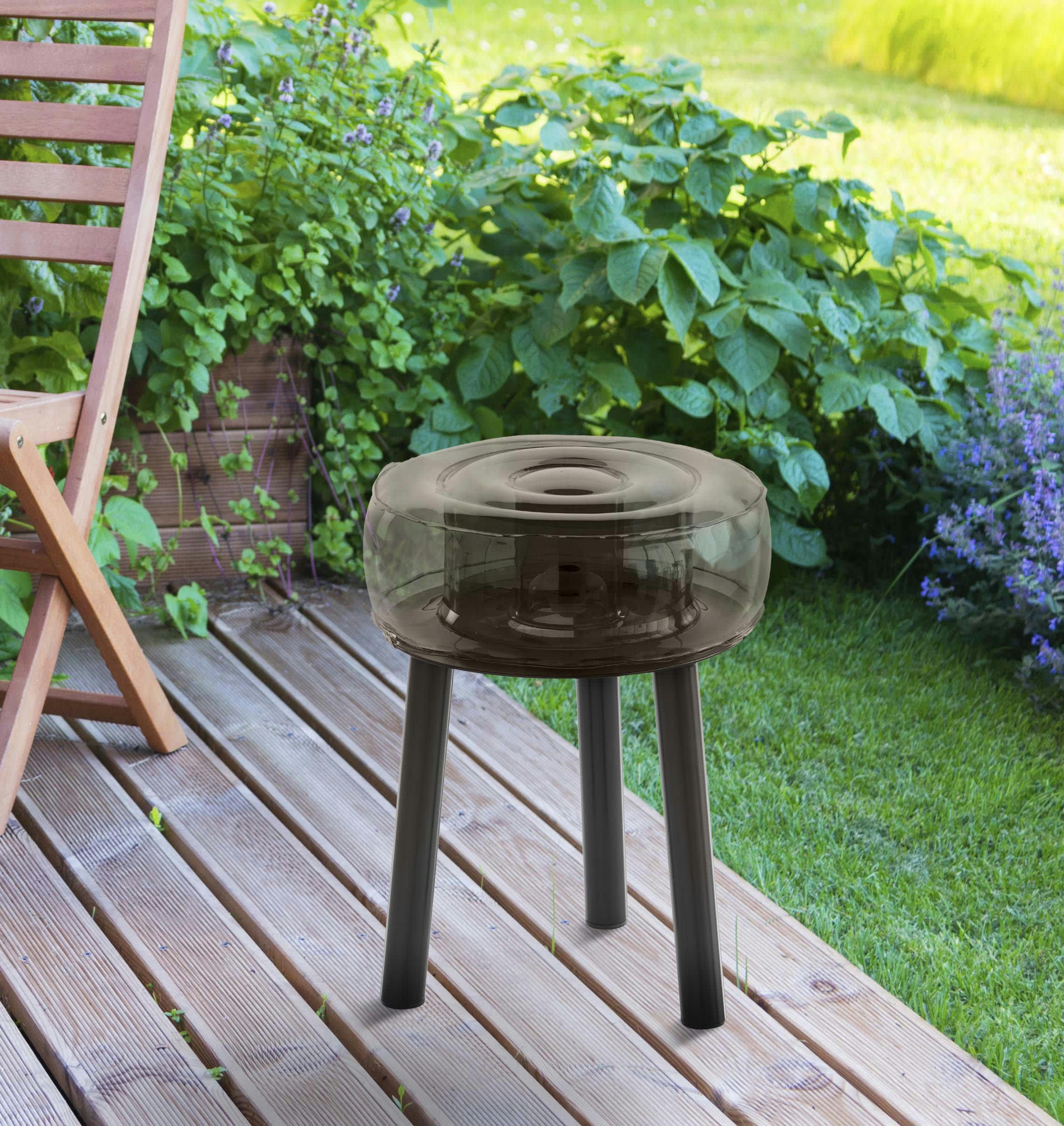 FLOOFY - Tabouret pieds aluminium assise tpu noir