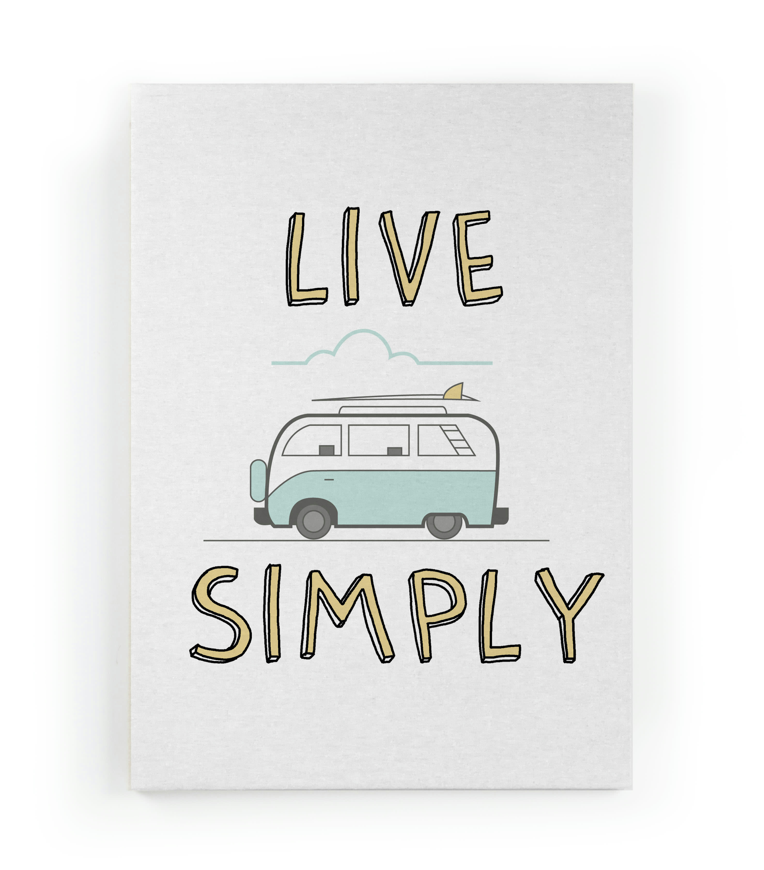 LIVE SIMPLY - Peinture sur toile 60x40 imprimé HD vie simple