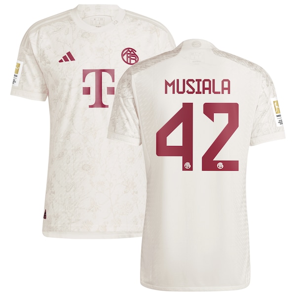 Jamal Musiala Bayern Munich adidas 2023/24 Third Authentic Jersey - White