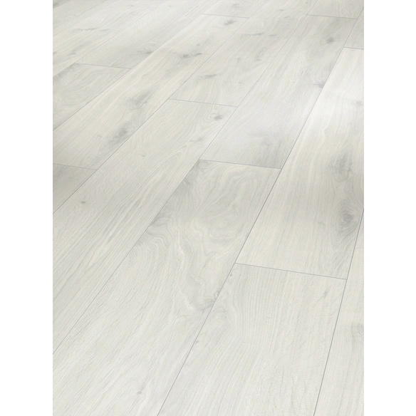 Laminat »Basic 400«, BxL: 194 x 1285 mm, Stärke: 8 mm, Eiche kristallweiß